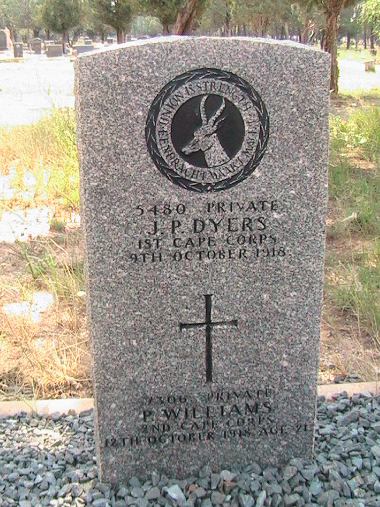 Photo from /search/photos/South Africa/Northern Cape/KIMBERLEY (WEST END) CEMETERY/williams_p.jpg